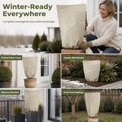 🌱❄️ Slitstarkt frostskyddsöverdrag i fiberduk – skydda växterna när kylan kommer 🌿✨