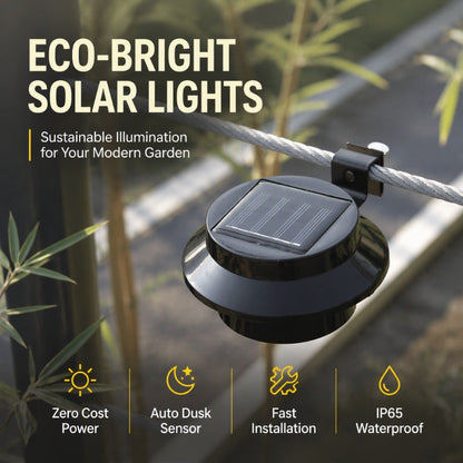 🌙☀️ Solcellsdriven utomhuslampa med 3 LED – vattentät, kabelfri och enkel att installera ✨